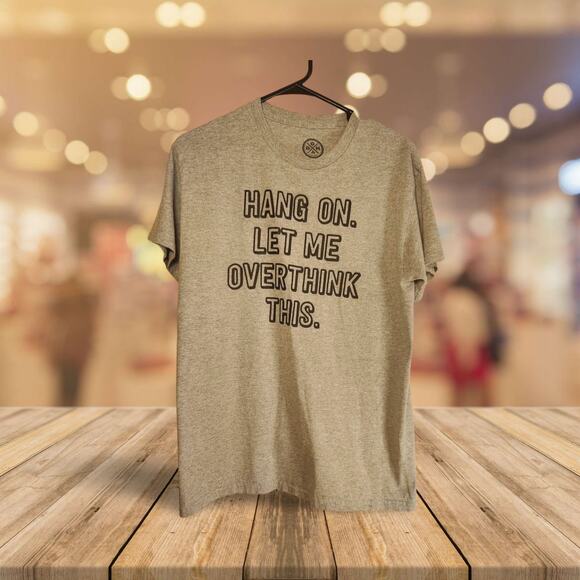 Graphic Unisex‎ Overthink Shirt Light Grey M Medium - Picture 1 of 2